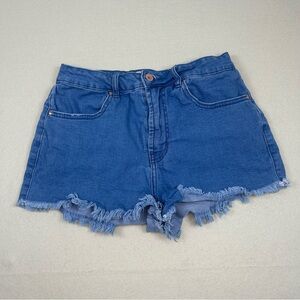 Denim Frayed Hem Women's Shorts